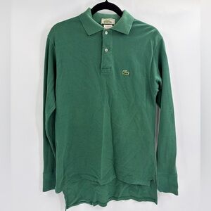 Lacoste vintage y2k 70s Teal Knit with Signature Crocodile Emblem size large
